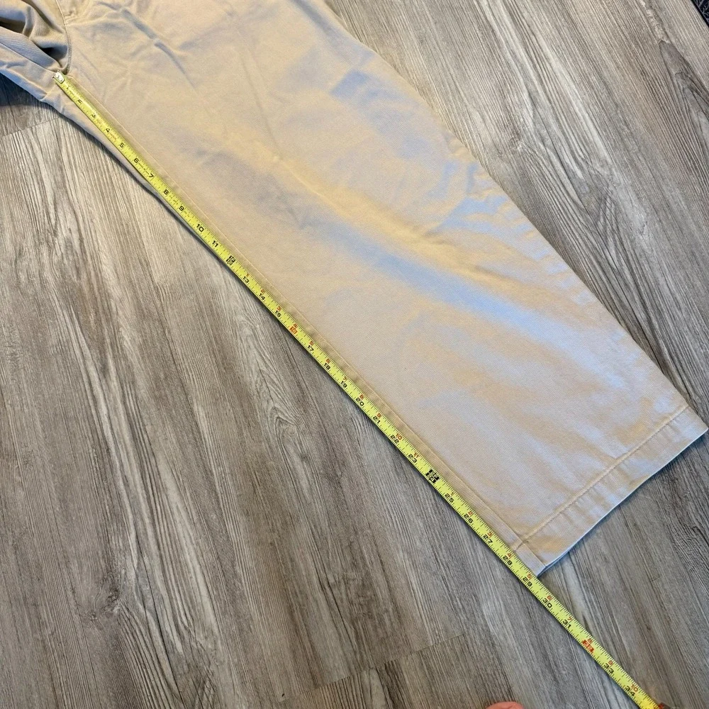 Polo Ralph Lauren Mens 35/30 Vintage Pleated Chino Khaki Pants